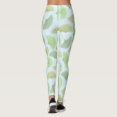 Leggings met groene reuzenginkgo (Achterkant)