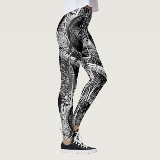 Leggings met grote zwarte-crème (Rechts)