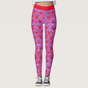 Leggings met hart voor de Leggings van Valentijnsd