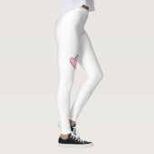 Leggings met hartdekking Witte zwarte roze (Rechts)