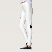Leggings met hartdekking Witte zwarte roze (Links)