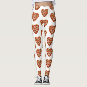 leggings met hartvormige pizza