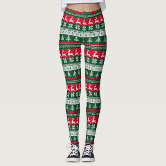Leggings met het lelijke kerstairpatroon van Sweat