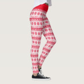 Leggings met het rode kerstpatroon (Rechts)