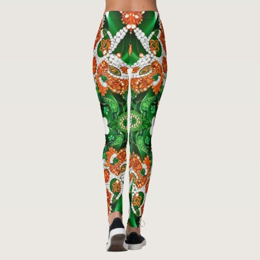 Leggings met Iers Kleuren ontwerp (Achterkant)