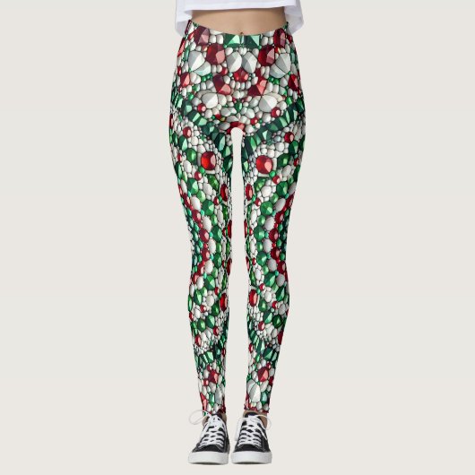 Leggings met Italiaans Kleuren ontwerp (Voorkant)