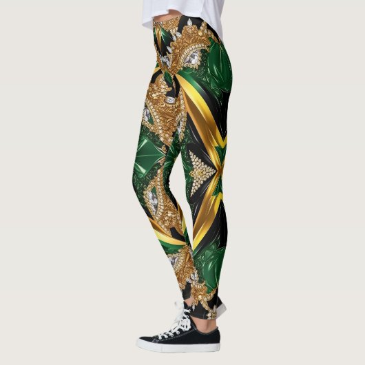 Leggings met Jamaicaanse kleuren ontwerp (Links)