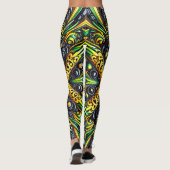 Leggings met Jamaicaanse kleuren ontwerp (Achterkant)