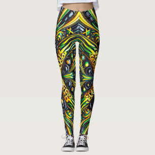 Leggings met Jamaicaanse kleuren ontwerp