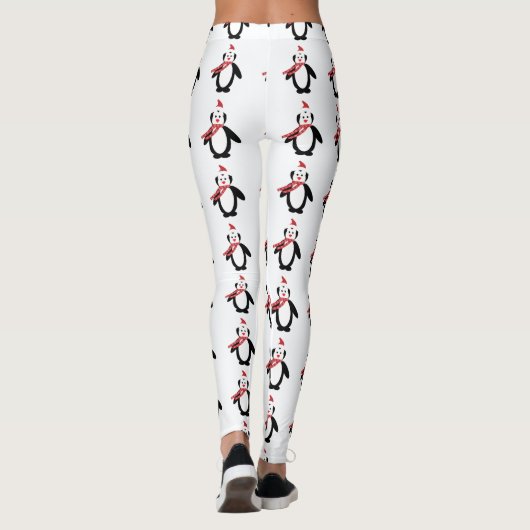 Leggings met kerst-kerstpinguïn (Achterkant)