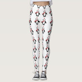 Leggings met kerst-kerstpinguïn (Voorkant)