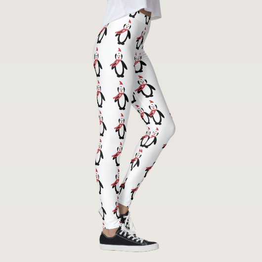 Leggings met kerst-kerstpinguïn (Rechts)