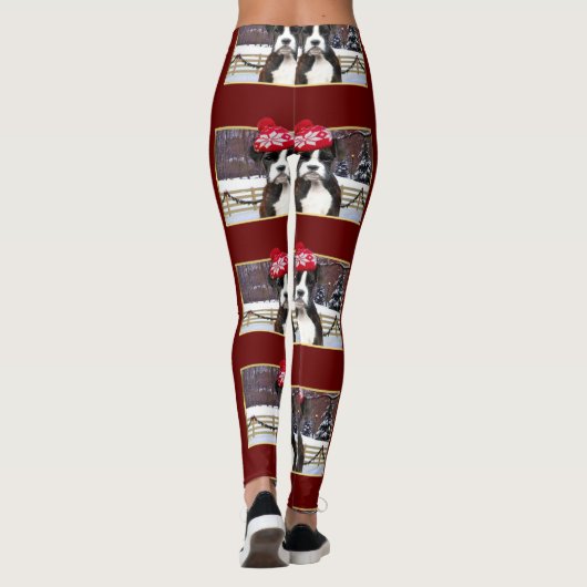 Leggings met kerstboxer (Achterkant)