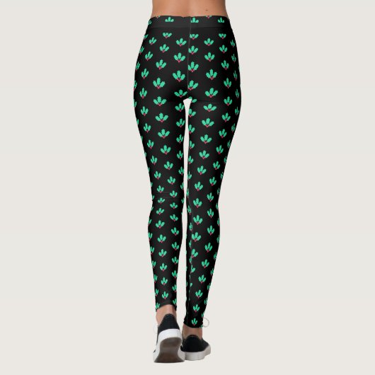 Leggings met KerstHolly Berry (Achterkant)