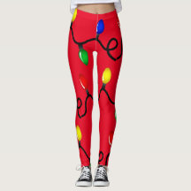 Leggings met kerstlampjes