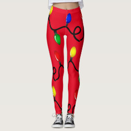 Leggings met kerstlampjes