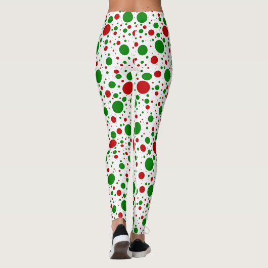 Leggings met kerstpoka Dots (Achterkant)