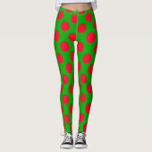 Leggings met kerstrode rode rode pols (Voorkant)