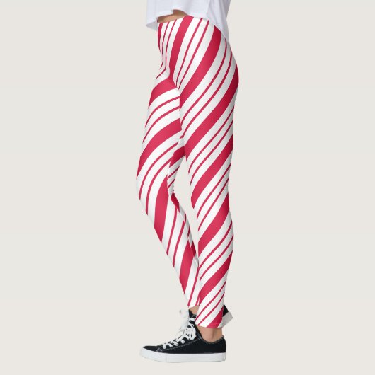 Leggings met kerstsnoepriet (Links)