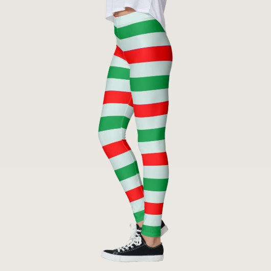Leggings met kerstsnoepriet (Links)