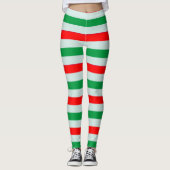 Leggings met kerstsnoepriet (Voorkant)