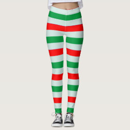 Leggings met kerstsnoepriet