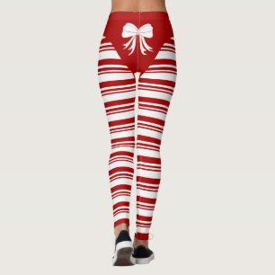Leggings met kerstsnoepsuikerriet