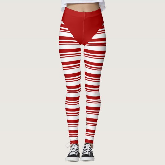 Leggings met kerstsnoepsuikerriet (Voorkant)