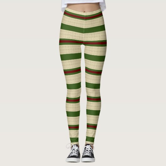 Leggings met kerststrips (Voorkant)
