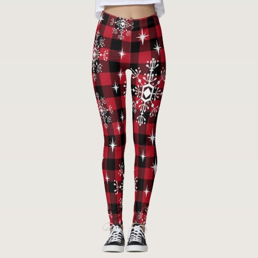 Leggings met kersttang en snowflakes Laddies (Voorkant)