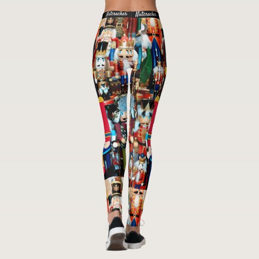 Leggings met kerstvoeding Vette damespjes (Achterkant)