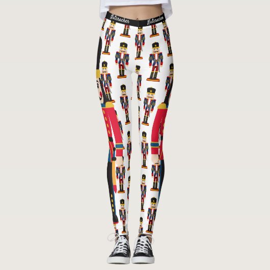 Leggings met kerstvoeding Vette damespjes (Voorkant)