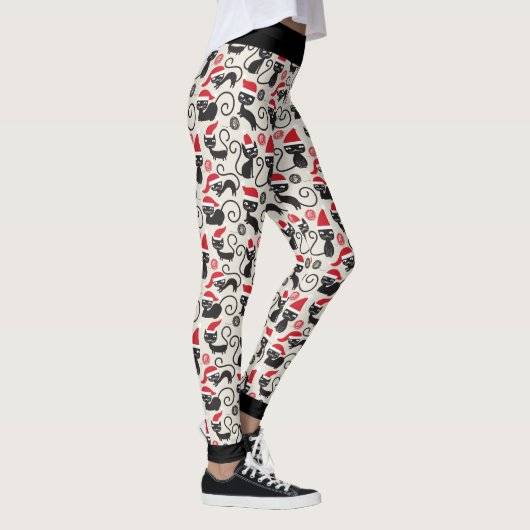 Leggings met kerstzwarte kat (Rechts)
