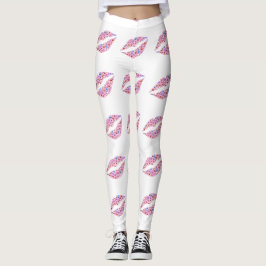 LEGGINGS MET "KISSES" (Voorkant)