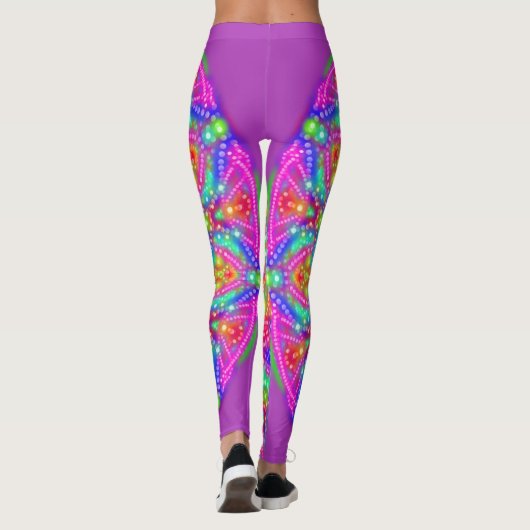 Leggings met kleurrijke carnavallichten (Achterkant)