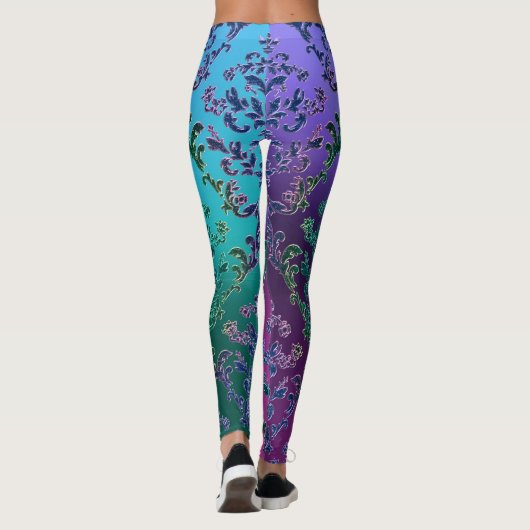 Leggings met kleurrijke metalen kant (Achterkant)