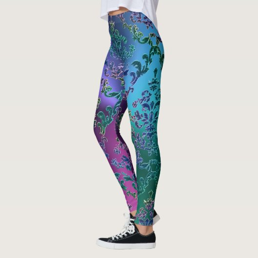Leggings met kleurrijke metalen kant (Links)