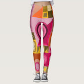 Leggings met kleurvolle casual kunst (Voorkant)