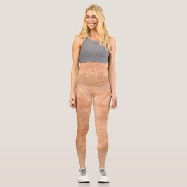Leggings met lederen blik