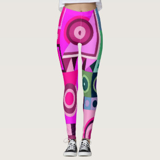 Leggings met leuke casual kunst