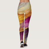 Leggings met levendige golven van kleur (Achterkant)