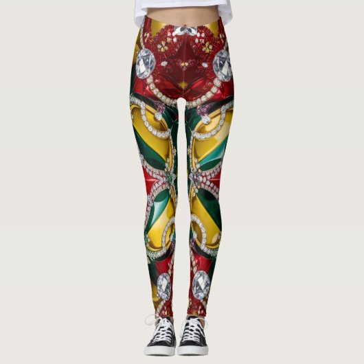 Leggings met Los Angeles Kleuren ontwerp (Voorkant)