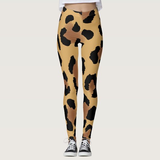 Leggings met luipaardpatroon (Voorkant)