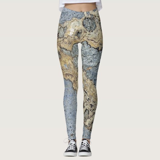Leggings met marmerstijl (Voorkant)
