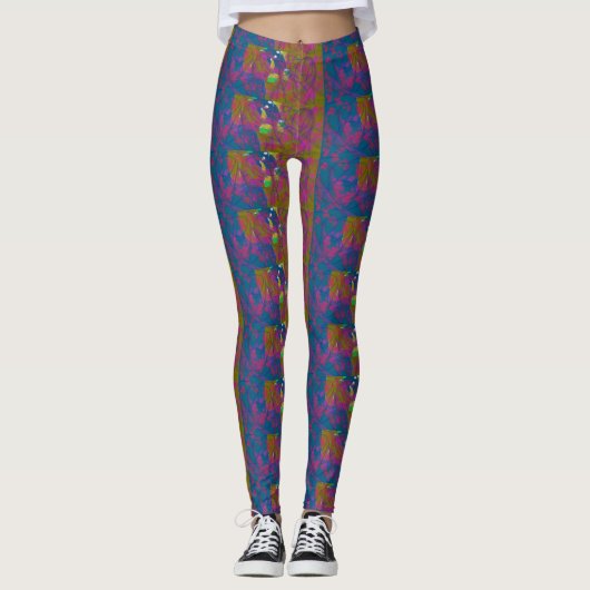 Leggings met meerkleurig patroon (Voorkant)