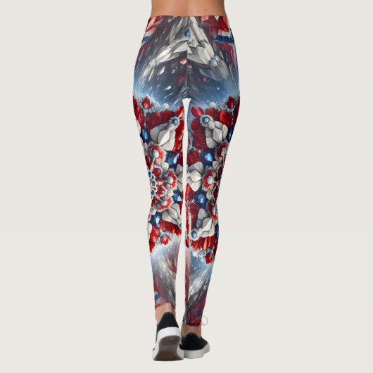 Leggings met Noors Kleuren ontwerp (Achterkant)