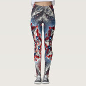 Leggings met Noors Kleuren ontwerp (Voorkant)
