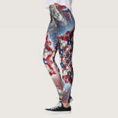 Leggings met Noors Kleuren ontwerp (Links)