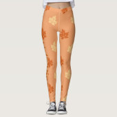 Leggings met op maat gemaakt herfstpatroon (Voorkant)