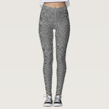 Leggings met optische illusie - zwart/wit